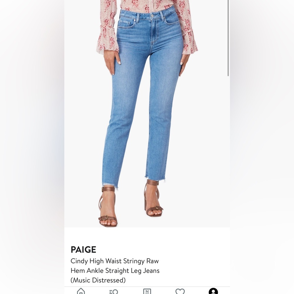 PAIGE Cindy high waist straight leg jeans